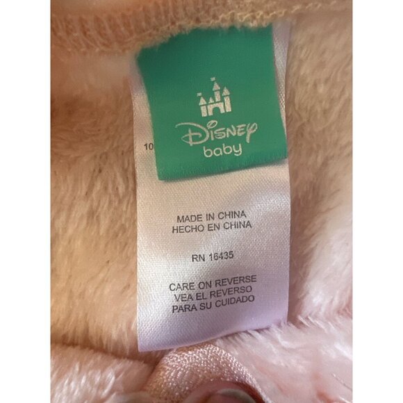 Disney Baby Winnie The Pooh Plush Footed Onesie Pajamas 6/9M 100% Polyester Pink - Picture 2 of 4